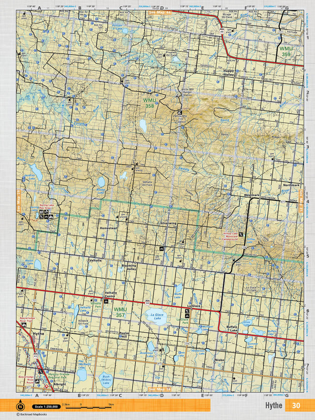 NOAB30 Wall Map - Hythe - 