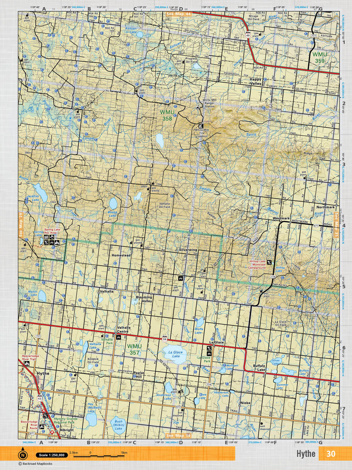 NOAB30 Wall Map - Hythe - Backroad Maps