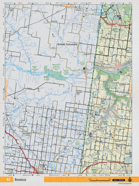 NOAB43 TOPO Map - Bonanza - Backroad Maps