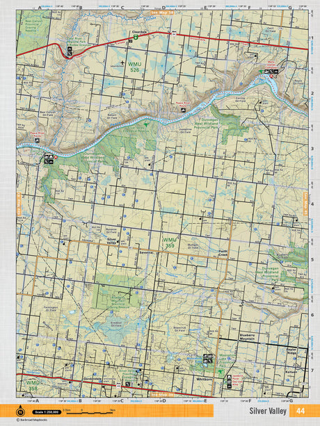 NOAB44 Wall Map - Backroad Maps