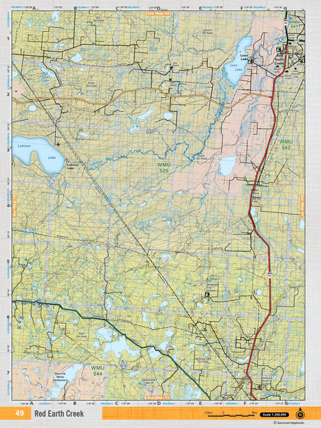 NOAB49 TOPO Map - Red Earth Creek - Backroad Maps