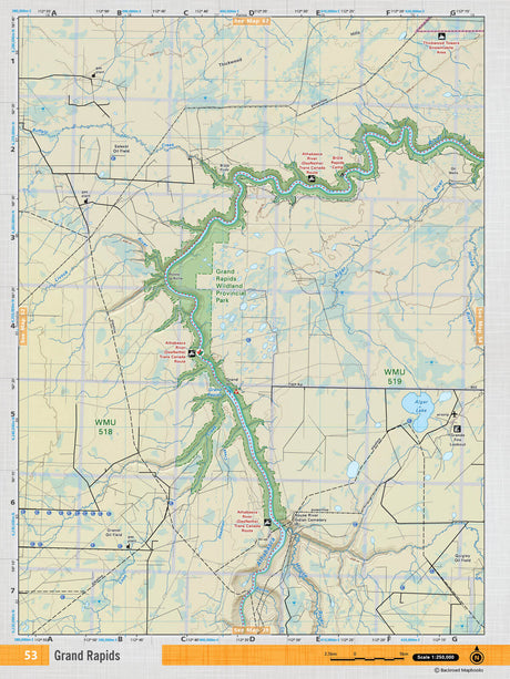 NOAB53 TOPO Map - Grand Rapids - Backroad Maps