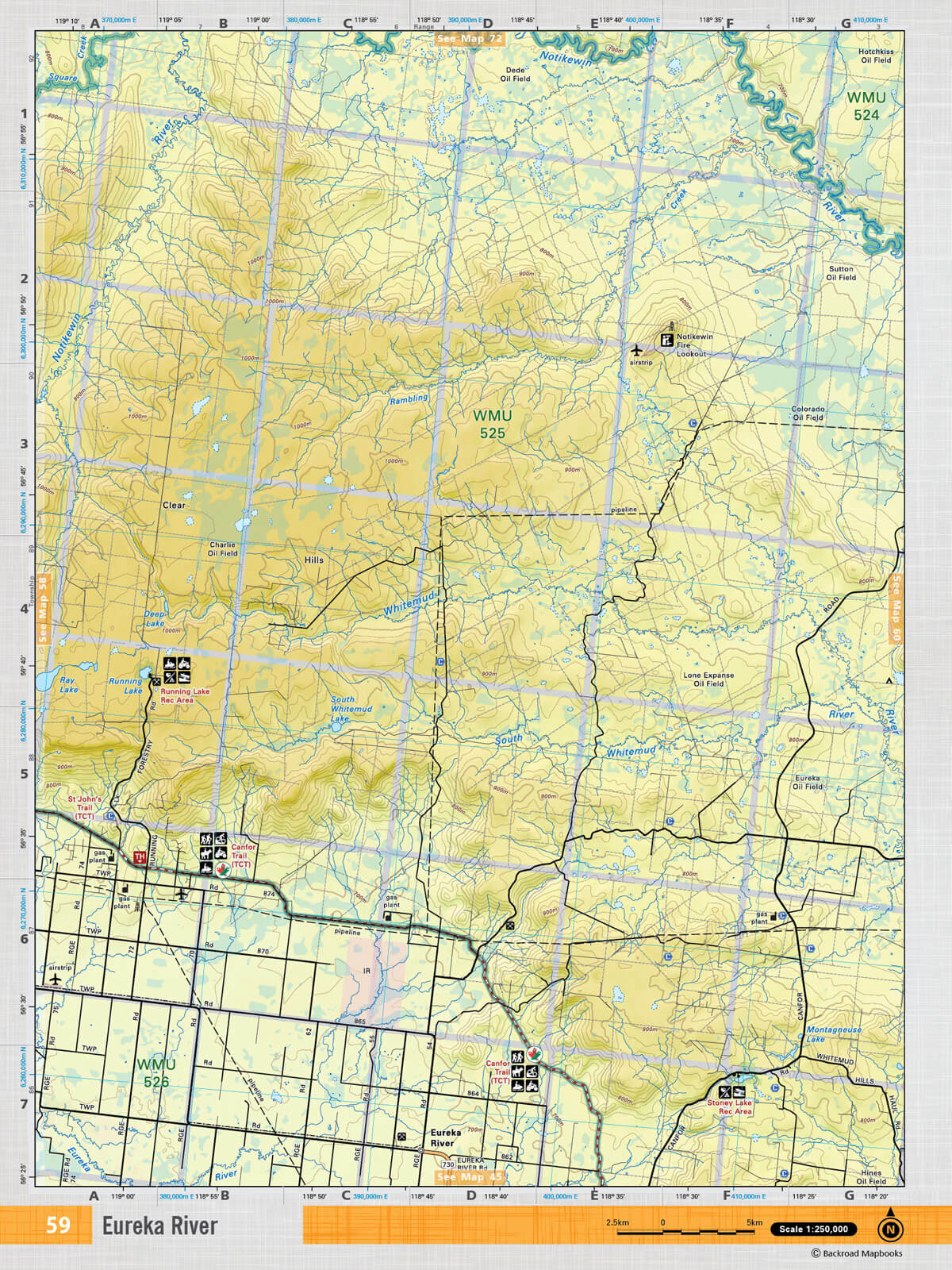 NOAB59 TOPO Map - Eureka River - Backroad Maps