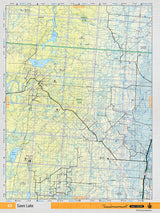 NOAB63 Wall Map - Sawn Lake - Backroad Maps