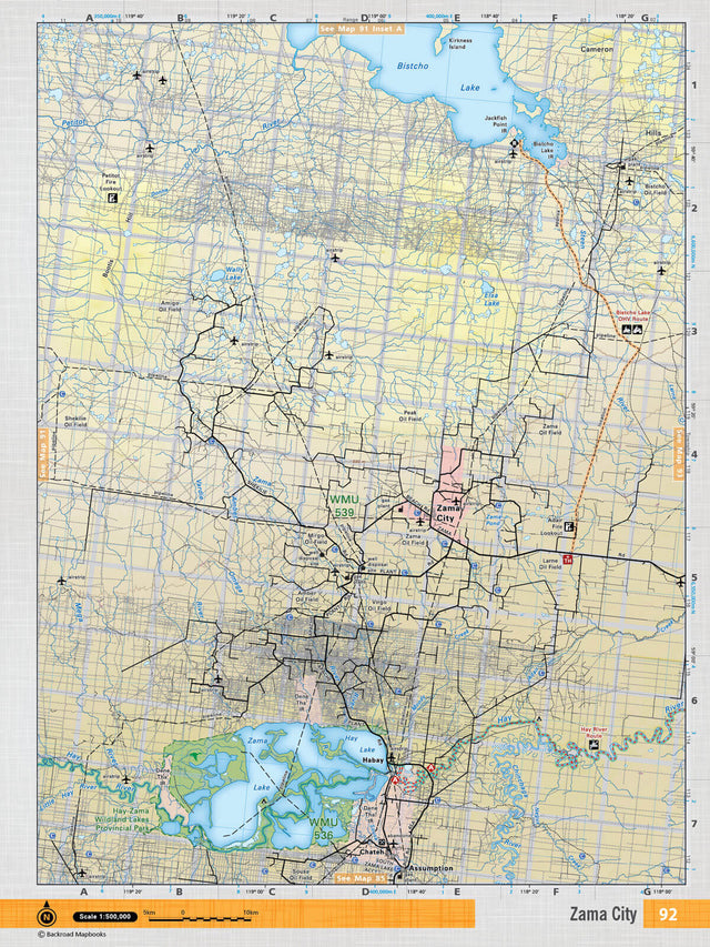 NOAB92 Wall Map - Zama City - Backroad Maps