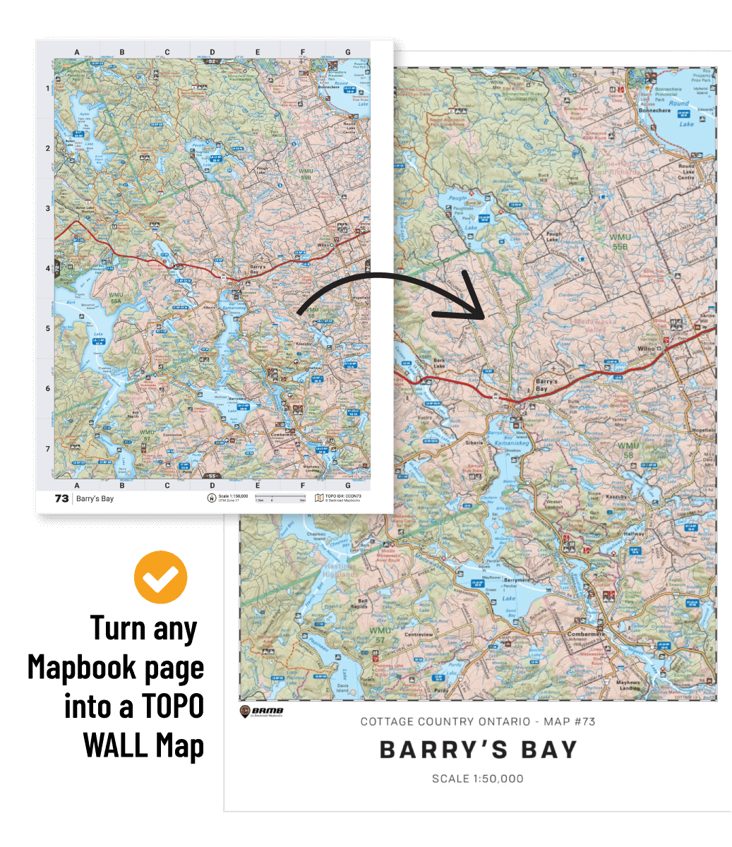 NOAB93 Wall Map - Meander - Backroad Maps