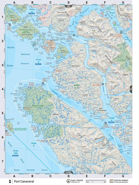 NOBC01 Wall Map - Port Canaveral - Backroad Maps