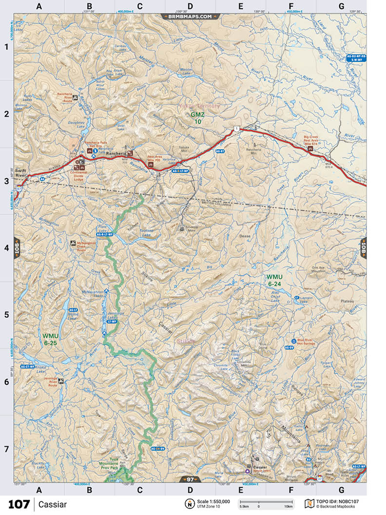 NOBC107 TOPO Map - Cassiar - 