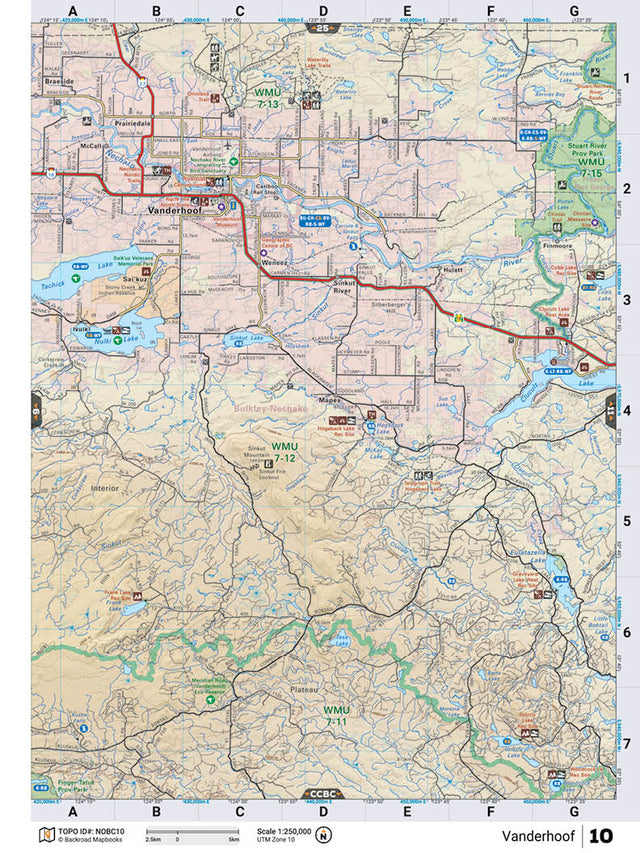 NOBC10 TOPO Map - Backroad Maps