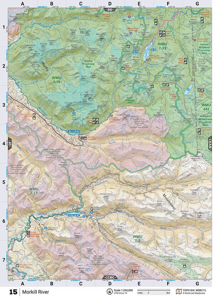 NOBC15 Wall Map - Morkill River - Backroad Maps