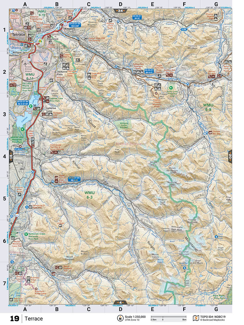 NOBC19 Wall Map - Terrace - Backroad Maps