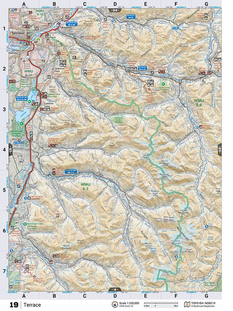 NOBC19 Wall Map - Terrace - Backroad Maps