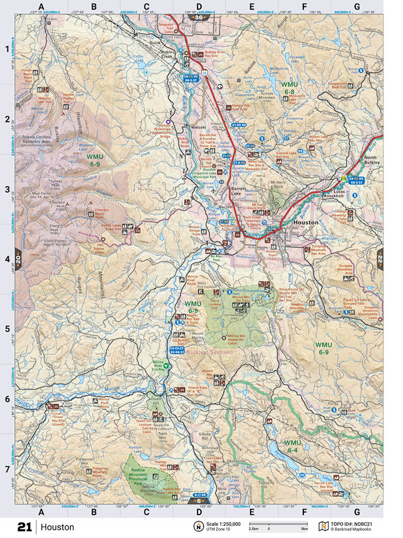 NOBC21 TOPO Map - Houston - Backroad Maps