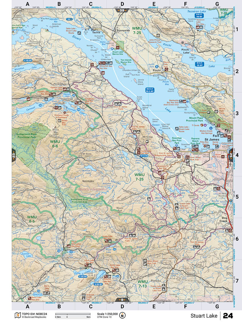 NOBC24 Wall Map - Stuart Lake - Backroad Maps