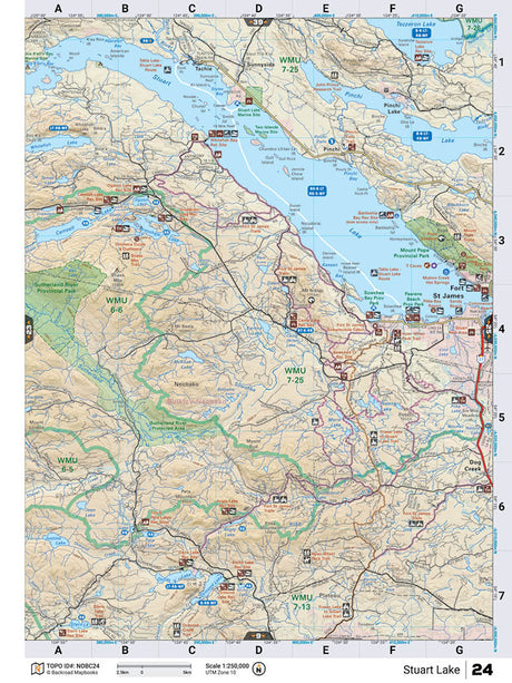 NOBC24 Wall Map - Stuart Lake - Backroad Maps