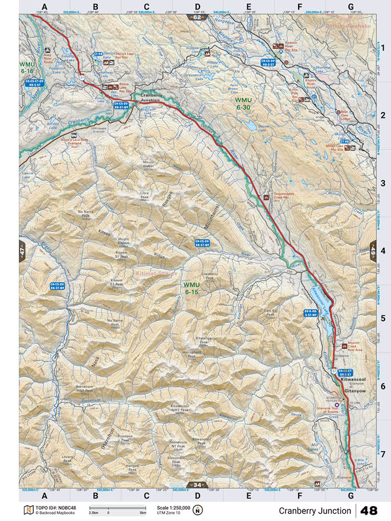 NOBC48 Wall Map - Cranberry Junction - Backroad Maps