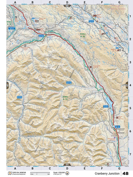 NOBC48 Wall Map - Cranberry Junction - Backroad Maps