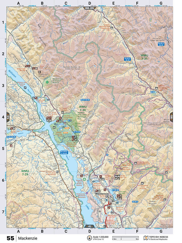 NOBC55 TOPO Map - Mackenzie - 