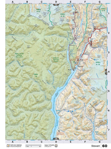 NOBC60 Wall Map - Stewart - Backroad Maps