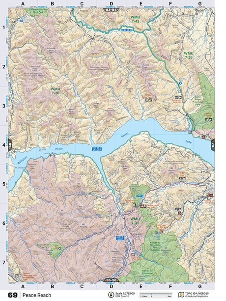 NOBC69 Wall Map - Peace Reach - Backroad Maps