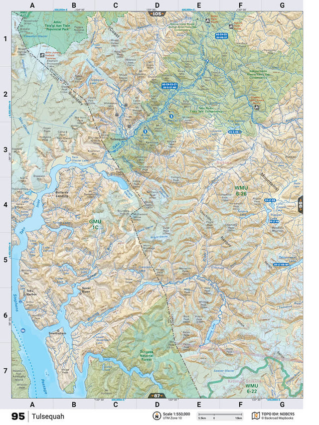 NOBC95 TOPO Map - Tulsequah - 