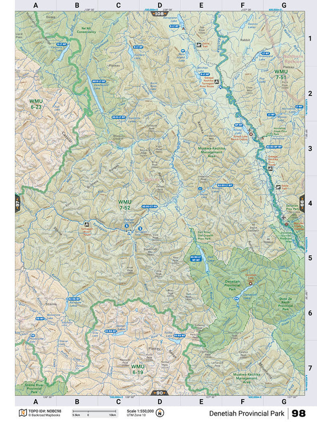 NOBC98 TOPO Map - Denetiah Provinvial Park - Backroad Maps