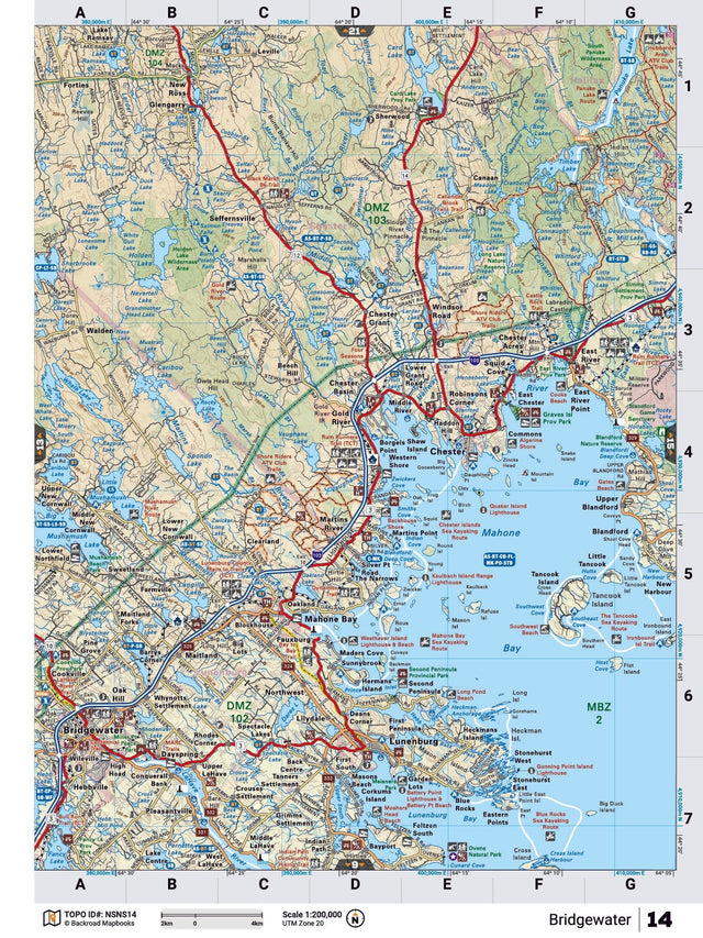 NSNS14 TOPO Map - Bridgewater - Backroad Maps