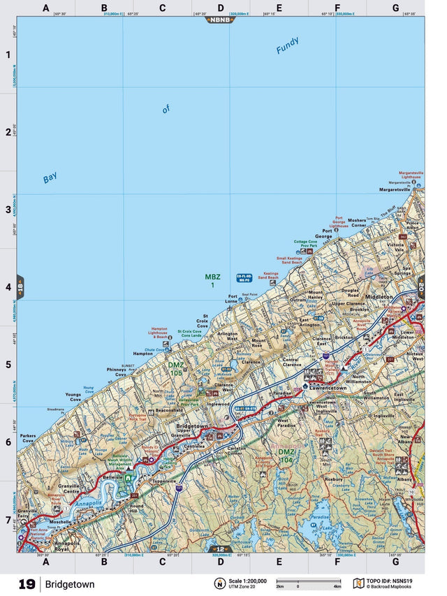 NSNS19 Wall Map - Bridgetown - Backroad Maps