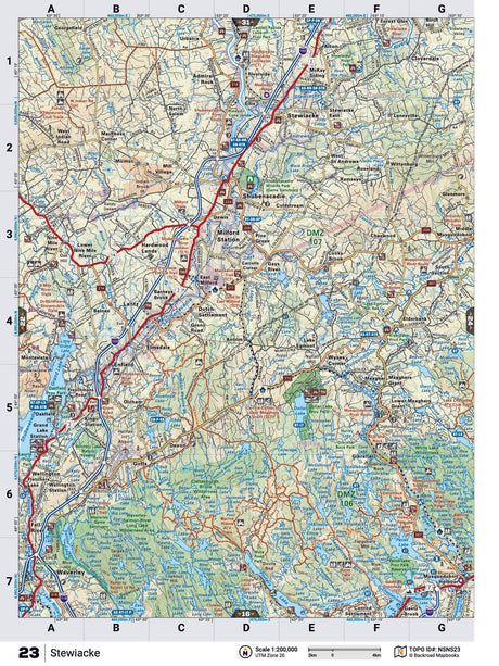 NSNS23 Wall Map - Stewiacke - Backroad Maps