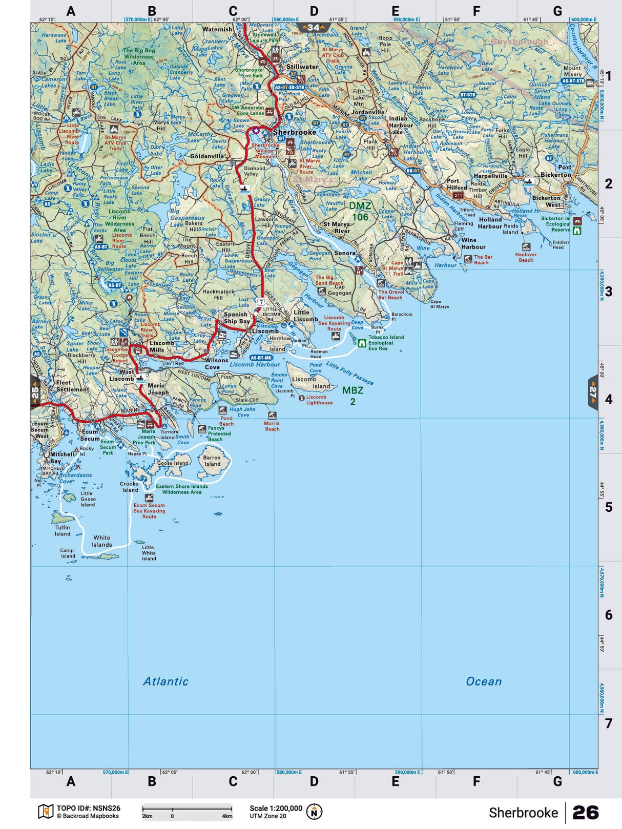 NSNS26 TOPO - Sherbrooke - TOPO Map