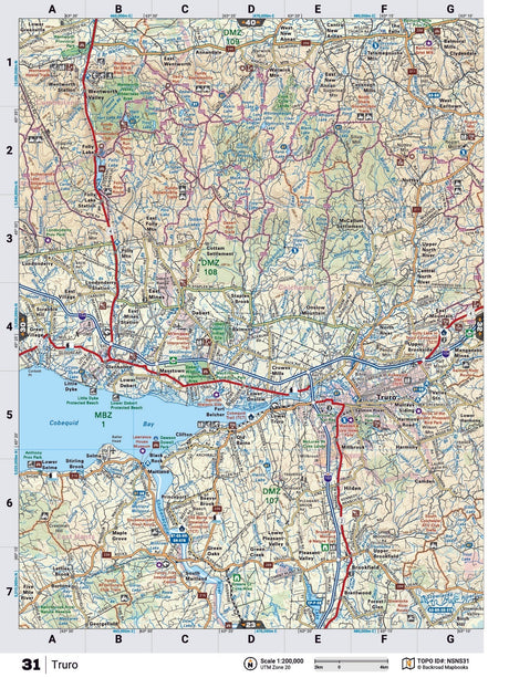 NSNS31 Wall Map - Truro - Backroad Maps