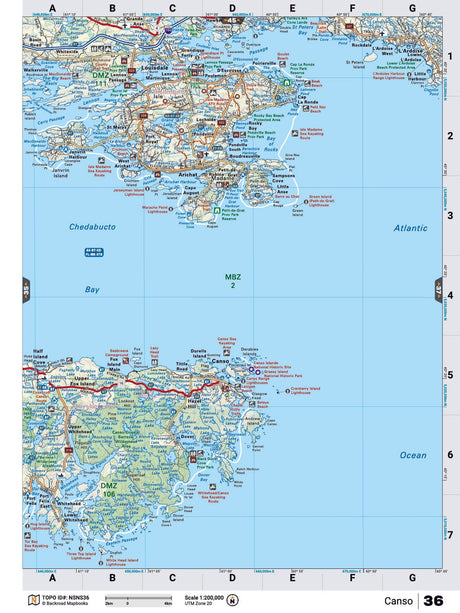 NSNS36 TOPO Map - Canso - Backroad Maps