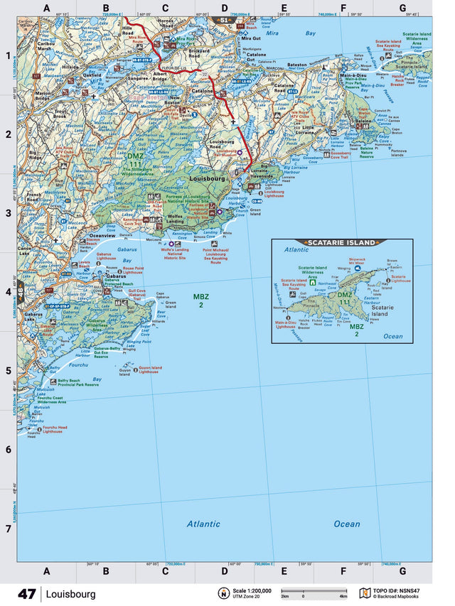 NSNS47 TOPO - Louisbourg - TOPO Map