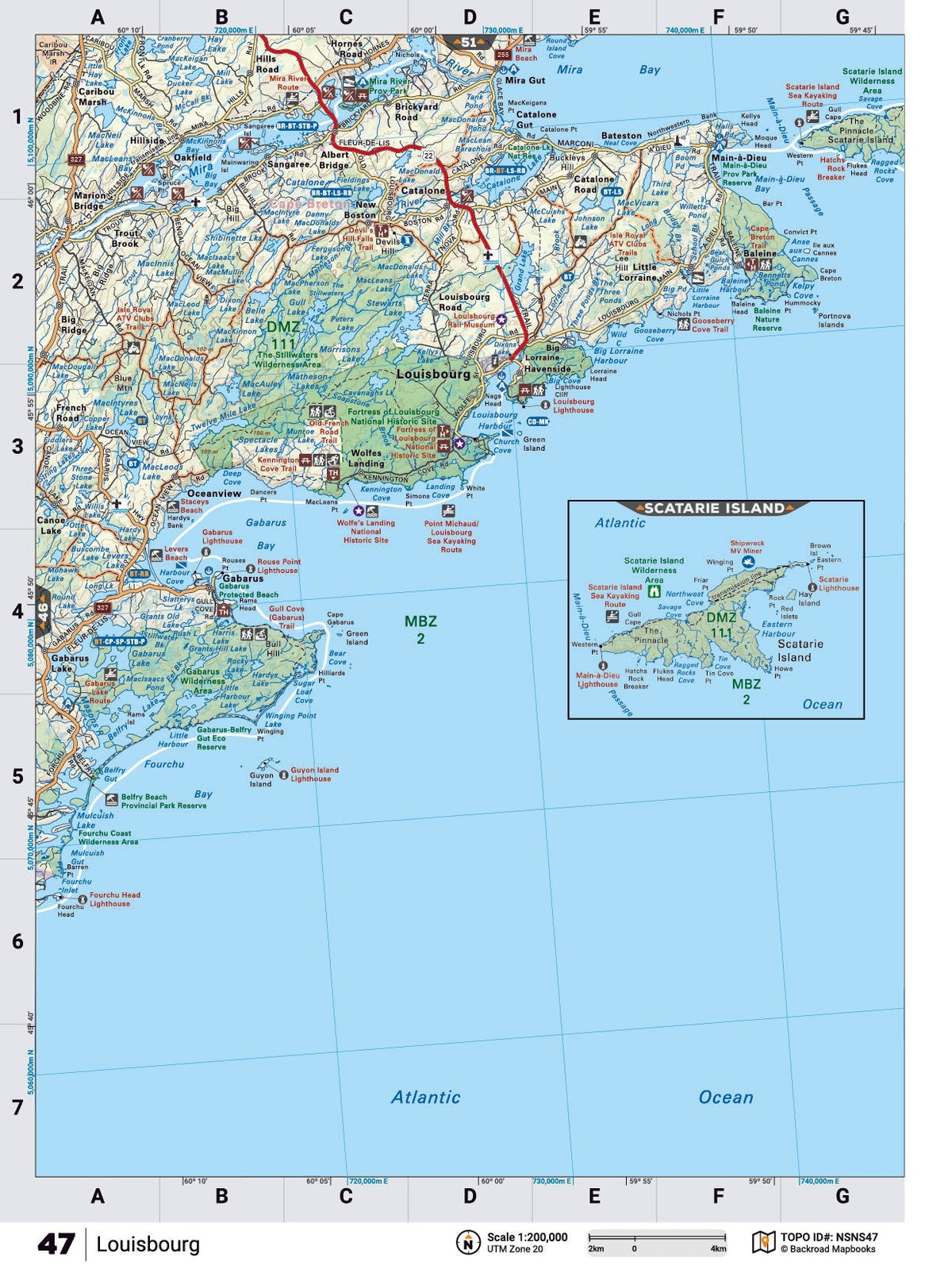 NSNS47 TOPO Map Louisbourg