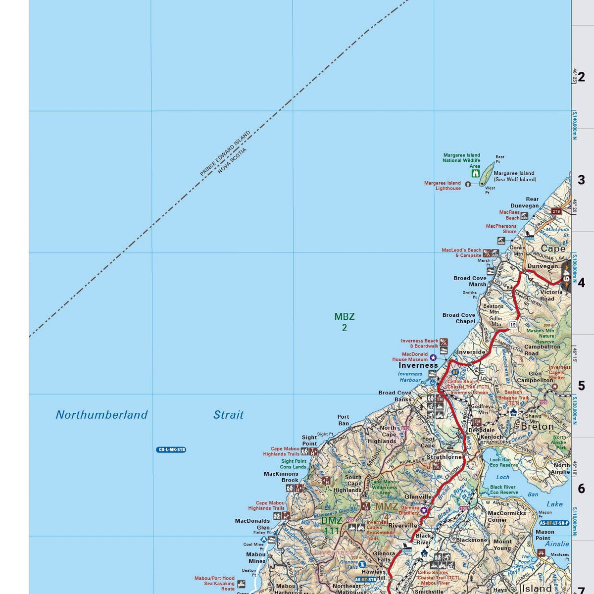 NSNS48 TOPO Map - Inverness – Backroad Maps