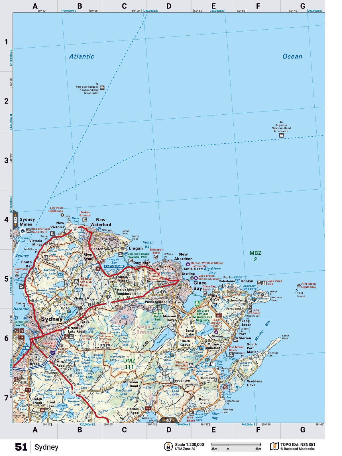 NSNS51 TOPO Map Sydney