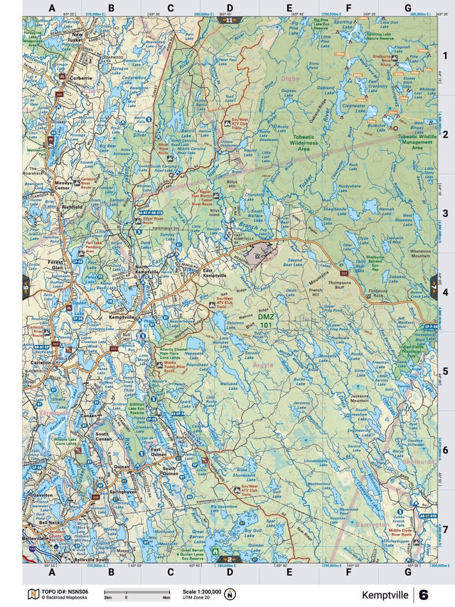 NSNS6 Wall Map - Kemptville - Backroad Maps