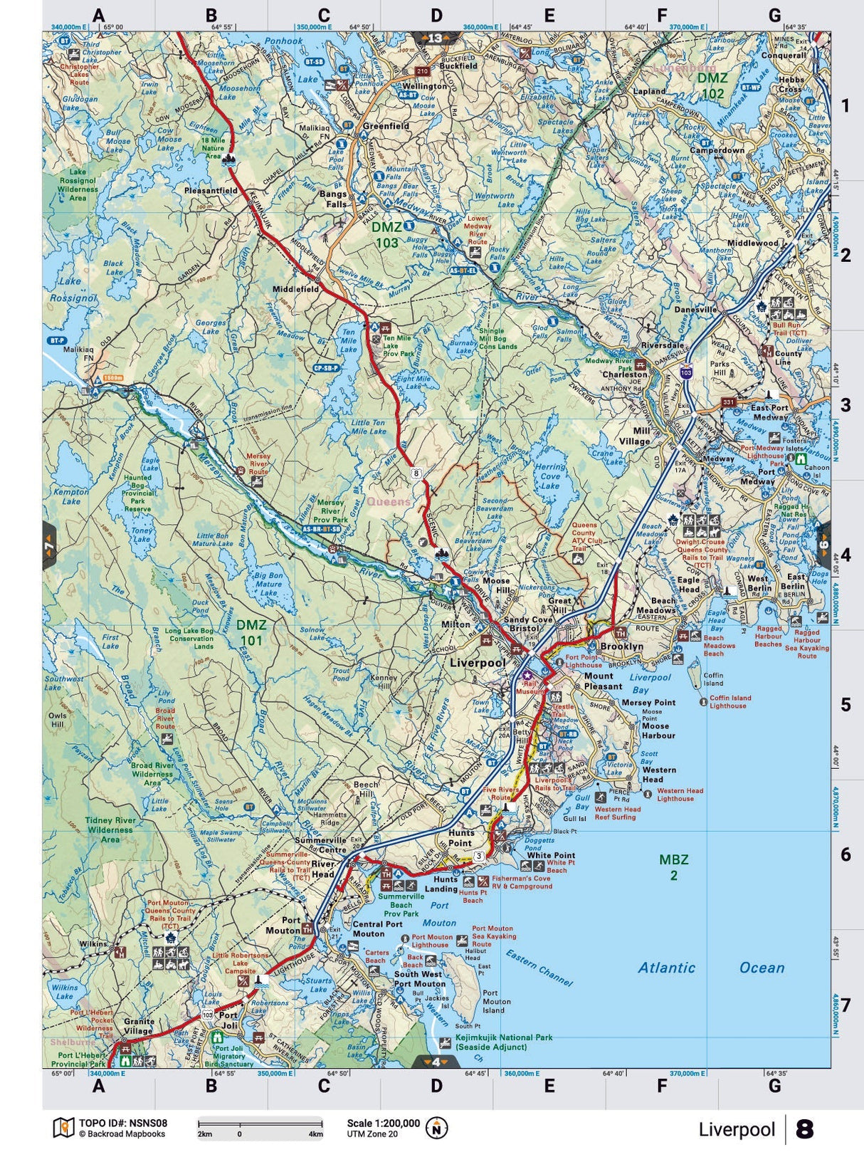 NSNS8 TOPO Map - Liverpool - Backroad Maps