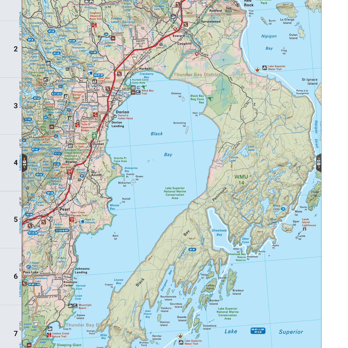NWON17 TOPO Map - Red Rock – Backroad Maps