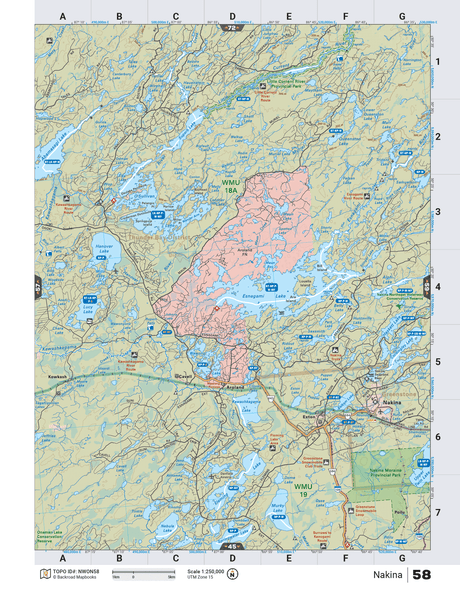 NWON58 Wall Map - Nakina - 