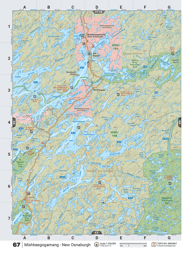 NWON67 Wall Map - New Osnaburgh - Backroad Maps