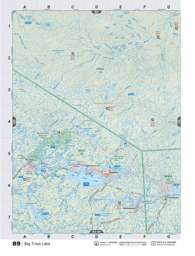 NWON89 TOPO Map - Big Trout Lake - Backroad Maps