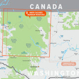 North Cascades, Okanogan Wenatchee, Washington State - Destination Map - Backroad Maps
