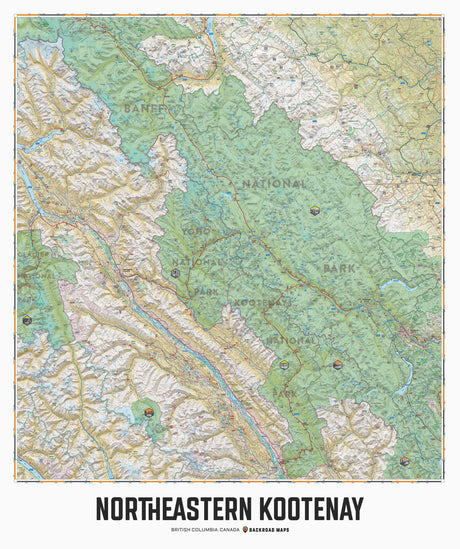 Northeastern Kootenay, BC - Wall Map - Backroad Maps