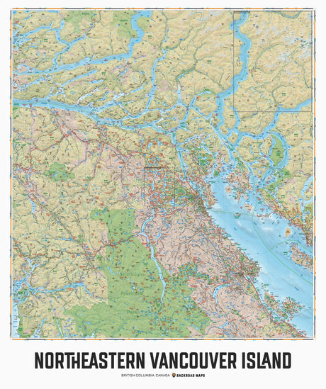 Northeastern Vancouver Island, BC - Wall Map - Backroad Maps