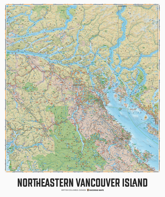 Northeastern Vancouver Island, BC - Wall Map - Backroad Maps