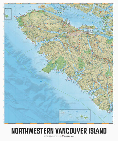 Northwestern Vancouver Island, BC - Wall Map - Backroad Maps