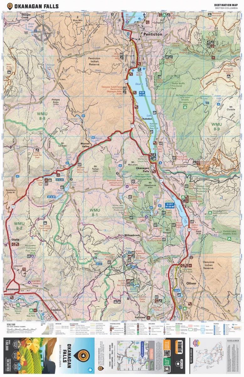 Okanagan Falls BC - Destination Map - Backroad Maps