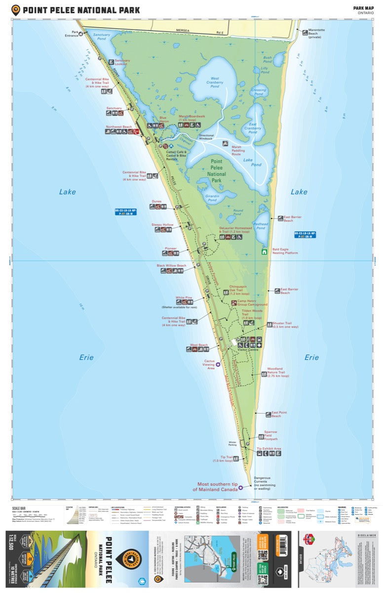 Point Pelee National Park Ontario - Park Map - Backroad Maps
