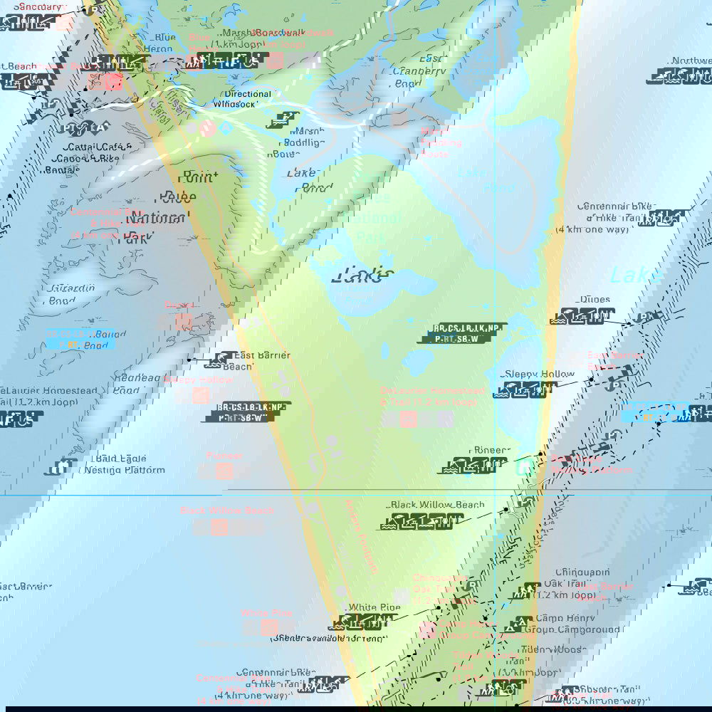 Point Pelee National Park Ontario - Park Map - Backroad Maps
